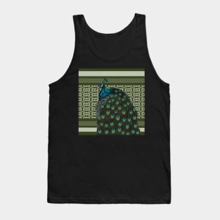 Vintage Peacock Portrait Tank Top